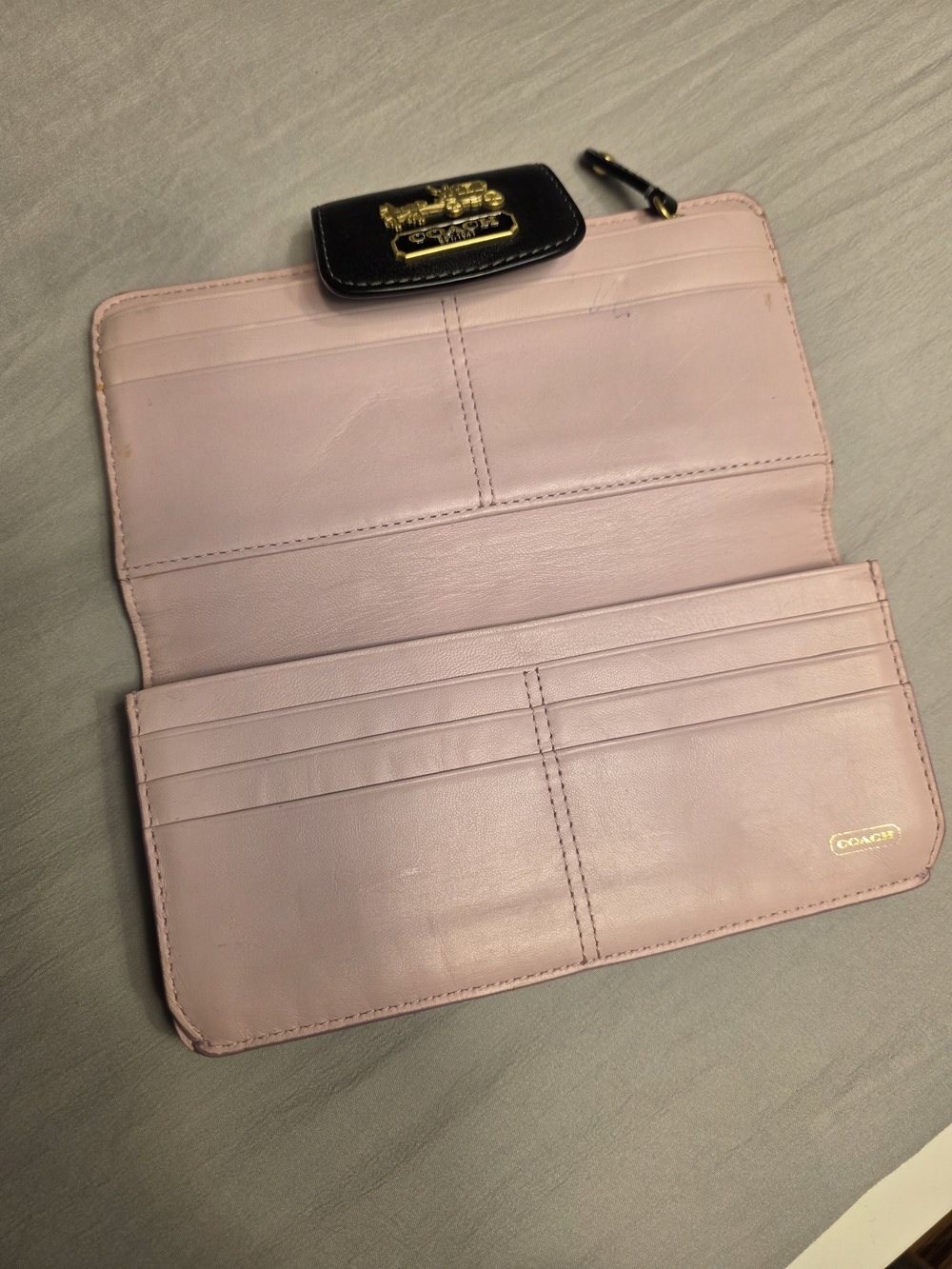 COACH Madison Slip Op Art Wallet Black - Picture 3 of 6